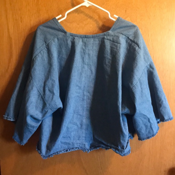 Denim Shawl Cardigan - Picture 3 of 3